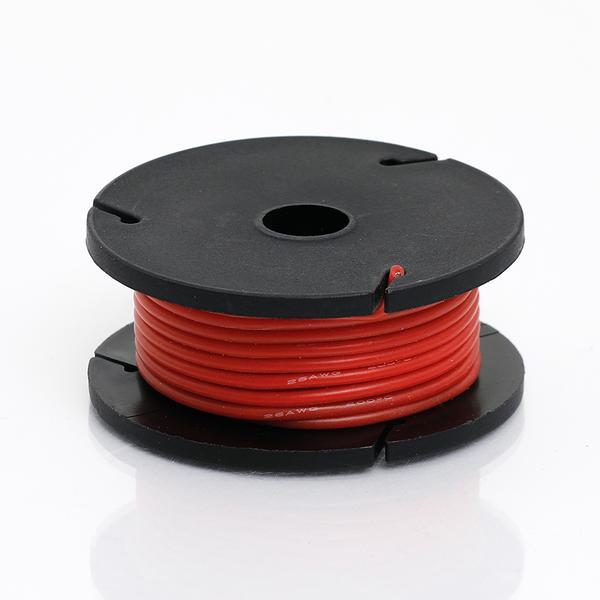 2 Conductor Parallel Silicone Wire 30AWG 30 Gauge Red Black