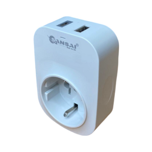 Inbound Slim 3.1A USB-A & C Travel Adaptor - USA & Europe