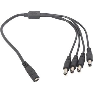 300mm DC Power Splitter Cable 2.5mm DC Socket to 4 x 2.5mm Plug