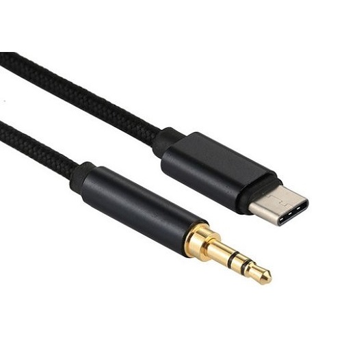 USB Type C Plug to 3.5mm Plug Audio Adaptor Lead - 1m