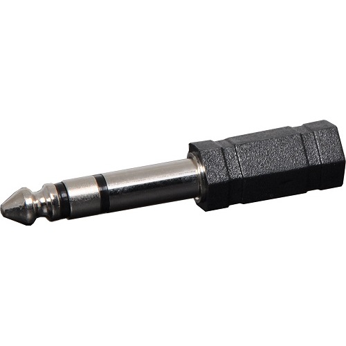 6.35mm Stereo Plug to 3.5mm Stereo Socket Adapter