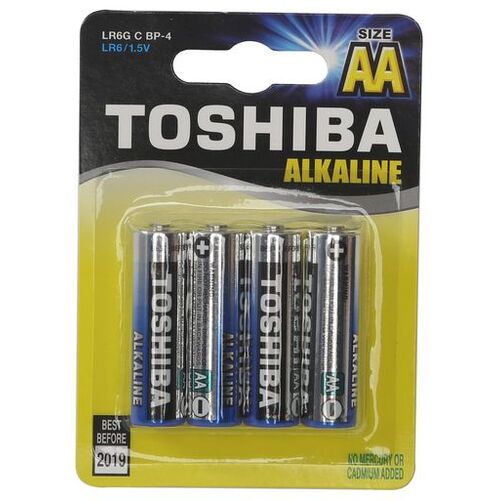 AA Super Alkaline Battery - 4 Pack Toshiba