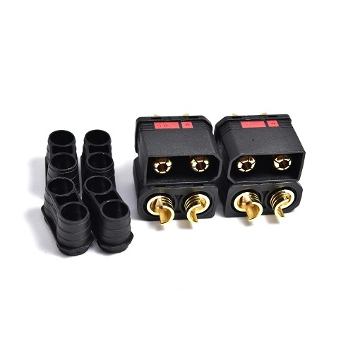 Black QS8 Plug Male - Pack of 2