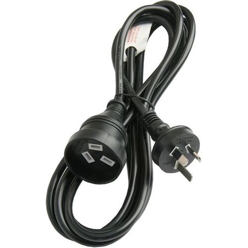 3m Black 240V Mains Extension Power Cable